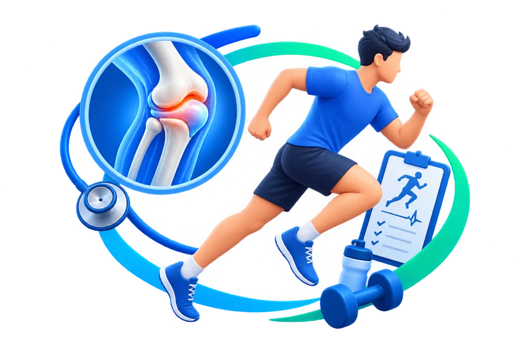 Sports Medicine 3D Illustration